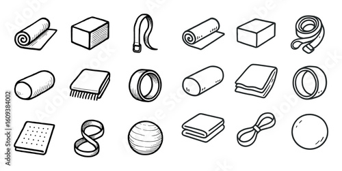 Yoga Equipment Icons