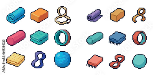 Yoga Equipment Icons