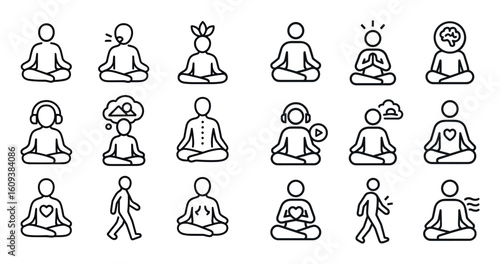 Minimalist Yoga Icons