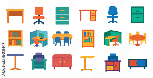 Colorful Office Icons