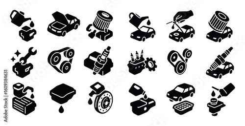 Auto Service Icons Grid