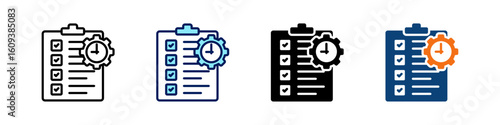 Project Management All In One Icon Multi Styles Vector Set