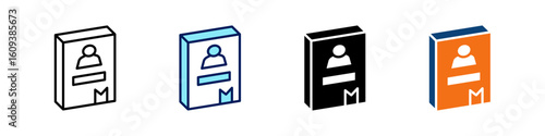 Employee Handbook All In One Icon Multi Styles Vector Set