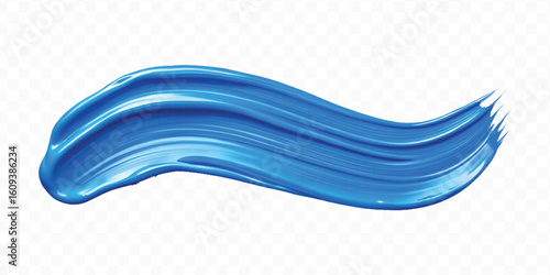 realistic 3d  glossy smooth paint swatch smear smudge in different colour style isolated on transparent background