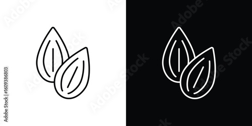 Almond icon Simple Set. Vector icons for graphic design template.