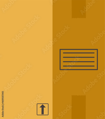 Brown Carton Box Packaging Illustration