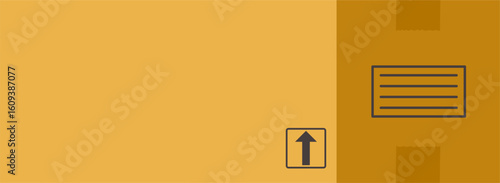 Brown Carton Box Packaging Illustration