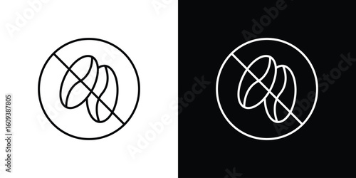 Caffeine free icon Simple Set. Vector icons for graphic design template.