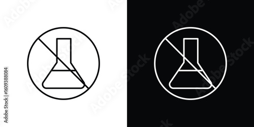 Chemical free signs Simple Set. Vector icons for graphic design template.