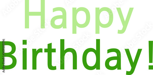 Vector simple text of Happy Birthday on the transparent background. Concept of celebration and happy birthday holiday. Transparent