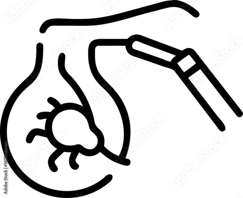 biopsy vector icon on white or transparent background. Graphic design Stroke icon collections. Editable Stroke icon collection Outline icon.