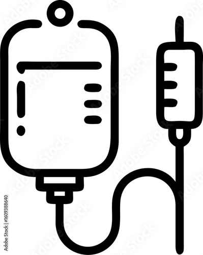 chemotherapy vector icon on white or transparent background. Graphic design Stroke icon collections. Editable Stroke icon collection Outline icon.
