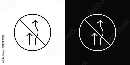 Do not overtake traffic signs Simple Set. Vector icons for graphic design template.