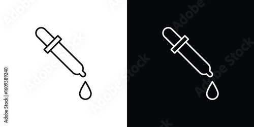Dropper pipette icon Simple Set. Vector icons for graphic design template.