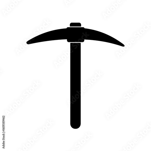 Pickaxe icon in solid style representing mining and excavation tool