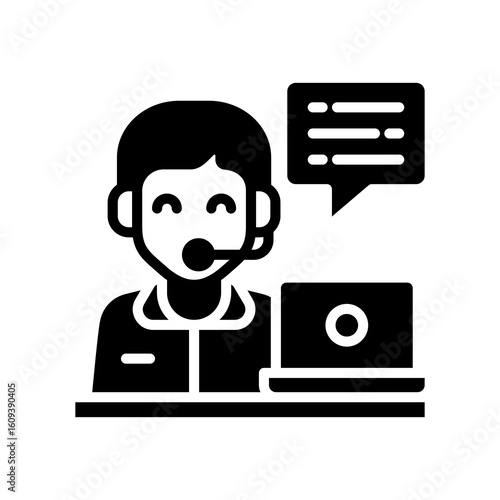 Customer Service glyph icon