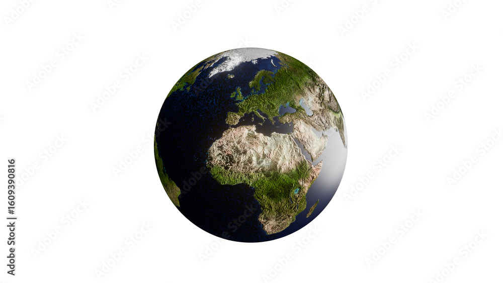 Fototapeta premium earth globe on transparent background