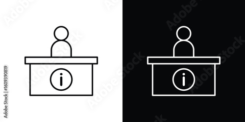 Help desk information icon Simple Set. Vector icons for graphic design template.