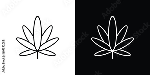 Marijuana icon Simple Set. Vector icons for graphic design template.