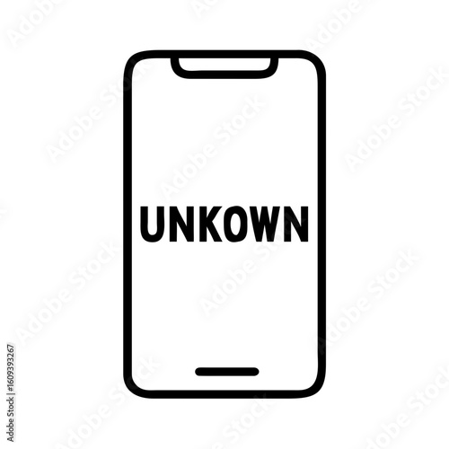unknown call on  phone,  icon in black