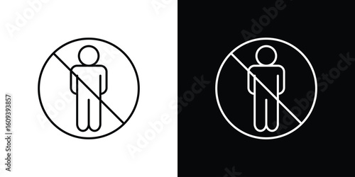 No man signs Simple Set. Vector icons for graphic design template.