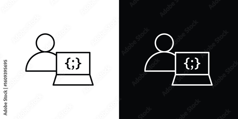 Programmer icon Simple Set. Vector icons for graphic design template. Programmer icon Simple Set. Vector icons for graphic design template.