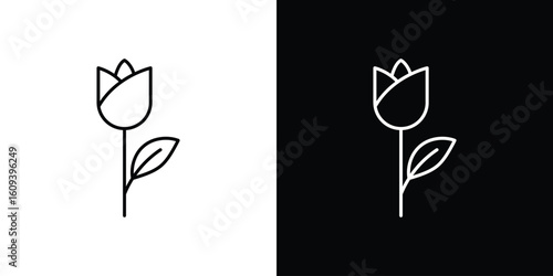 Rose icon Simple Set. Vector icons for graphic design template.