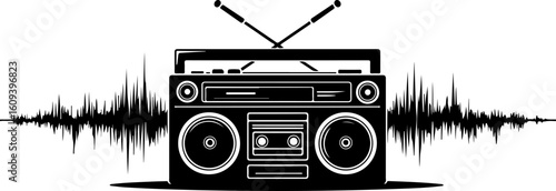 Retro music cassette, radio, music, audio, cassette, tape, recorder, retro, sound, old, boombox, stereo, isolated, player, vintage, digital, speaker, white, technology, button, vector, equipment, car,