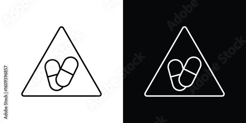 Side effects signs Simple Set. Vector icons for graphic design template.
