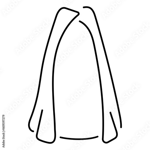dark robes icon isolated on white background, vector illustration.