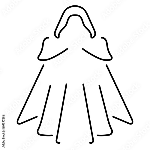 dark robes icon isolated on white background, vector illustration.