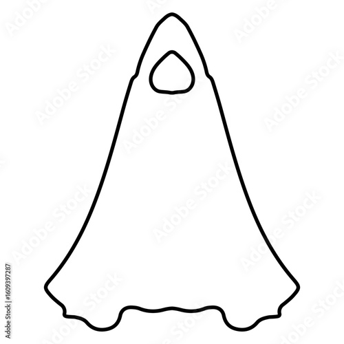 dark robes icon isolated on white background, vector illustration.