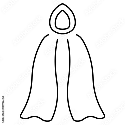 dark robes icon isolated on white background, vector illustration.