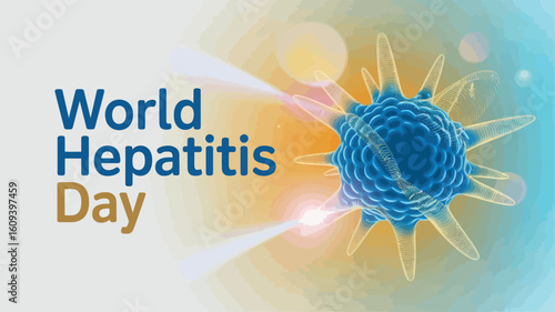 World Hepatitis Day with Virus Illustration and Health Awareness Theme