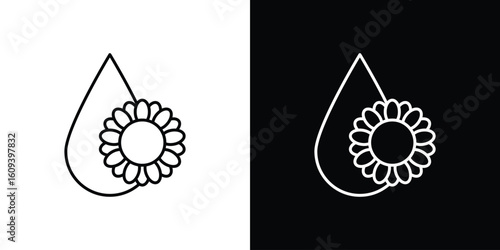 Sunflower oil icon Simple Set. Vector icons for graphic design template.