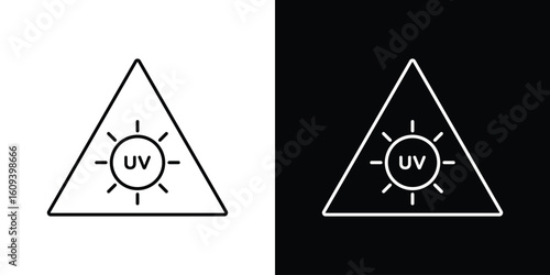UV light do not look signs Simple Set. Vector icons for graphic design template.