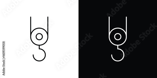 Winch hook icon Simple Set. Vector icons for graphic design template.