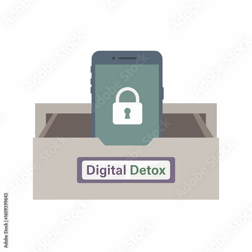 Digital Detox Smartphone Concept Illustration