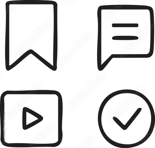 Simple HandDrawn Social Media Icons 1.