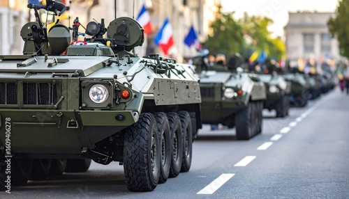 Fototapeta Naklejka Na Ścianę i Meble -  Military vehicles in a parade