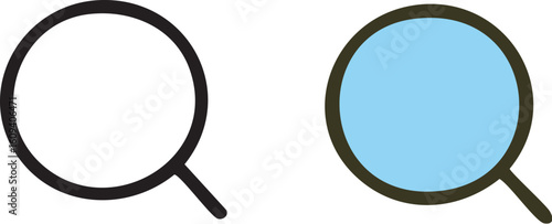 Two Magnifying Glass Icons Side by Side.