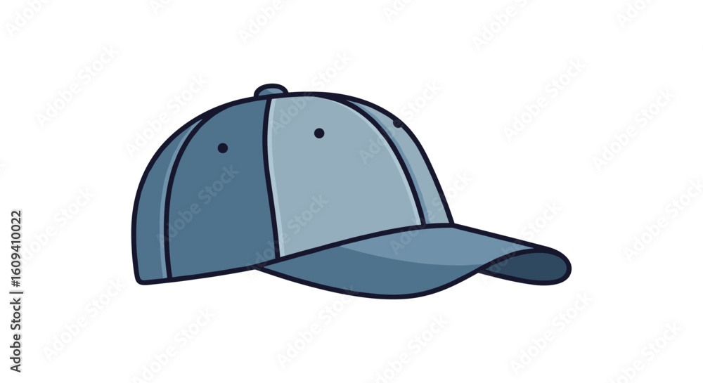Fototapeta premium Classic baseball cap with curved brim and adjustable strap for everyday wear