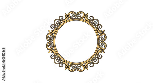Ornate victorian oval frame with decorative scrollwork and floral motifs perfect for elegant designs