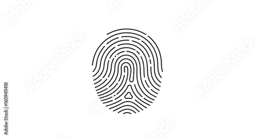Abstract stylized fingerprint graphic representing identity and personalization in a modern design style