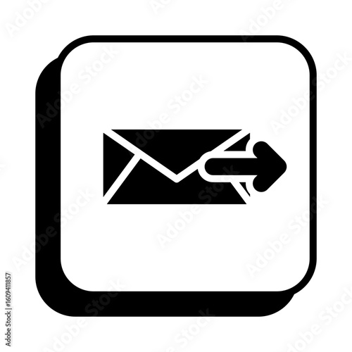 Outgoing Message Icon in Solid Style