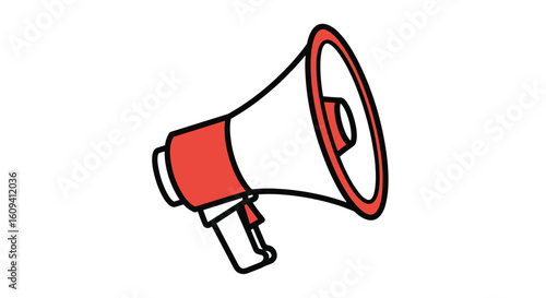 Announce information loudly with a megaphone and convey important messages clearly