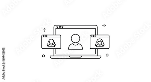 Remote team collaboration through online video communication and digital meeting platform