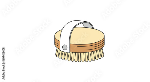 Natural bristle body brush for exfoliation and improved skin circulation