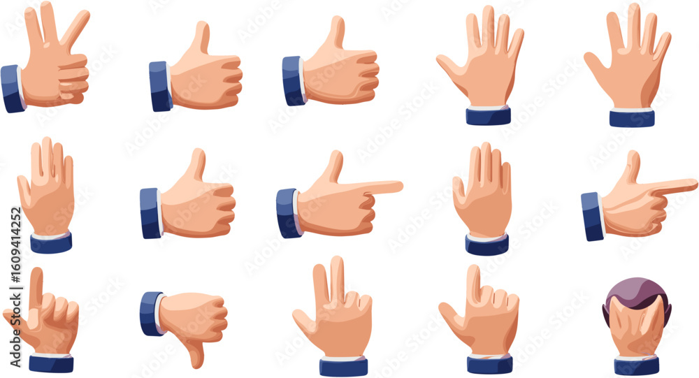 Cartoon Hands Set: Diverse Gestures for Communication and Expression in Illustration Cartoon Hands Set: Diverse Gestures for Communication and Expression in Illustration