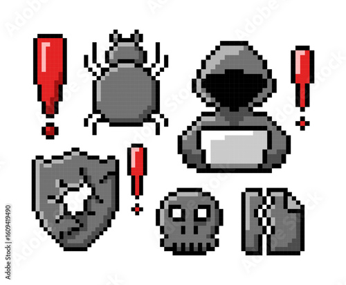 Pixel Hacking and Virus Alert Icons
